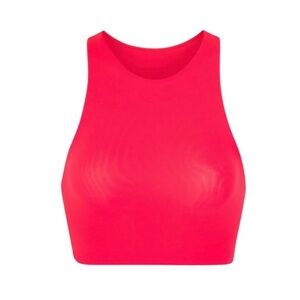 Skims Ultra Pink Fits Everybody High Neck Bralette,